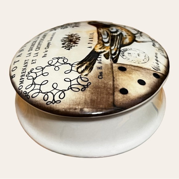 Kimberly Poloson Ceramic Bird Theme Trinket Box/Dish & Lid - Picture 2 of 12